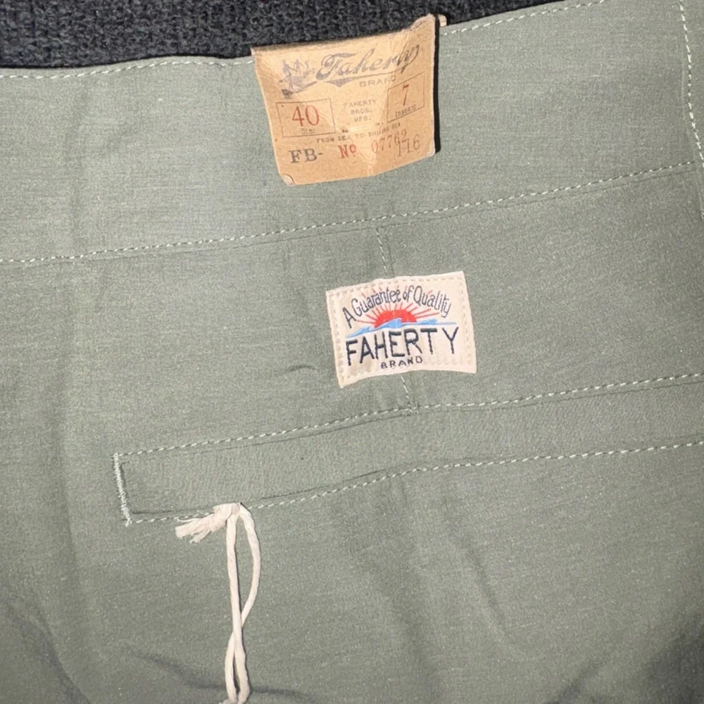 Faherty Brand All Day Belt Loop Short Men Stretch Olive Green Casual 40 NWT NEW
